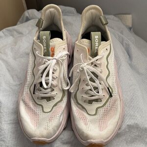 Sorel Cream and Gray Athletic Shoes